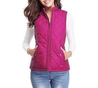Winter Coat Women Jacket Coat Casual Autumn Warm Vest Cardigan with Pockets Winter Jacket Down Women (Hot Pink, XXL)