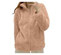 Winter Coat Women's Teddy Fleece Jacket Women's Coat Short Winter Quilted Jacket with Teddy Fur Jacket Warm Plush Jacket Teddy Fleece with Zip