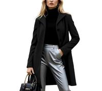 Winter Coat Women's Winter Coats Elegant Jackets for Everyday Wear Loose-Fitting Parka for Casual Outings Chic Overcoat Vintage Coat To Gathering Black L