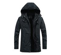 winter coats for men | mens fleece jackets full zip with hood Thermal Jacket comfortable Parka jack Solid Color Teddy Coat multi-pocketed Sherpa Jacket Hybrid Insulate Utility Jacket Car Coat
