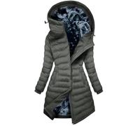 Winter Coats for Women Puffer Padded Down Quilted Coat Thicked Fleece Lined Long Sleeved Hooded Warm Jacket Outdoor Waterproof Windproof Softshell Jackets Thermal Parkas Overcoat with Pockets S-XXL