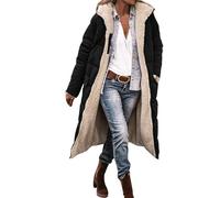 Winter Coats for Women UK, Fleece Lined Double Faced Jackets, Fashion Zipper Hoodie Thick Sher-pa Lined Coats, Super Warm Long Down Outerwear, Long Coat Outerwear With 3 Pockets (C1(Long), M)