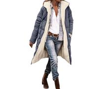 Winter Coats For Women Uk: Fleece Lined Waterproof Coat Windproof Long Jacket Ladies Parka Jacket Plus Size Hooded Quilted Outwear Coat Zipper Padded Thermal Warm Overcoat With Pockets S-3XL