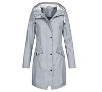 Winter Coats for Women UK Rain Jackets Womens Fall Lightweight Waterproof Raincoat Windbreaker Anorak Jacket Casual Long Sleeve Outdoor Hooded Trench Coat Travel Jacket