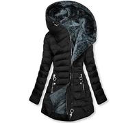 Winter Coats for Women UK Sherpa Fleece Lined Coat Quilted Padded Jackets Plush Zip Up Warm Outwear Ladies Teddy Bear Coat Thicken Casual Puffer Jackets Windproof Down Coats Waterproof Overcoat