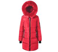 Winter Coats for Women Uk, Warm Padded Quilted Outwear Puffer Long Short Ladies Coats with Pocket Hood Long Sleeve Slim Trench Coat Warm Outwear Trench Coat Outdoor Hiking Jackets