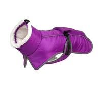 Winter Cold-proof Fleece Warm Large Dog Jacket Waterproof Reflective Labrador Bulldog Greyhound Shiba Inu Snow Coat,Purple,M