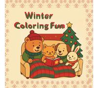 Winter Coloring Fun: Cozy and Easy Christmas Coloring Book for Adults, Seniors and Kids, Large Print Edition