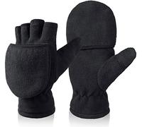 Winter Convertible Gloves Flip Top Mittens Warm Polar Fleece for Winter Running Painting Texting Photographing for Men Women