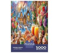 Winter Cozy Scene 1000 Piece Breakfast in Enchanted Garden Jigsaw Puzzles for Puzzles 1000 Pieces Jigsaw for Adults Challenging Educational Games Birthday Gifts 52x38cm/1000pcs