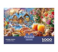 Winter Cozy SceneDynamic 1000-Piece Jigsaw Puzzles for Adults A Treasury of Challenging Puzzle Games for Women And Men - An Excellent Shared Hobby for Adults And Kids Age 12 Years And Up 70x50cm/1000
