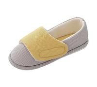 Winter Cozy Women's Slippers with Sole for All Year Round Comfortable Indoor Footwear (Yellow, 5. 5)