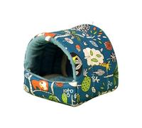 Winter Cute Cartoon Rabbit Squirrel Mini Cage Guinea Nest Small Animal Mat Bed Warm House Pet Soft Hamster Sleeping