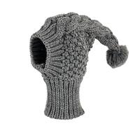 Winter Cute Knit Dog Hat for Italian Greyhound & Whippet Warm Pet Hat Hats for Medium Dogs Soft Stretchy Pet Neck Ear Warmer Headband Protector for Cold Weather Headwear(Gray,S)