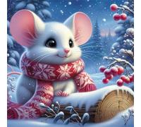 Winter Cute Mouse 35 Piece Jigsaw Puzzles for Adults and Kids, Impossible Puzzle, Jigsaws 35 pieces for adults Gifts, Difficult jigsaw puzzles for The Whole Family