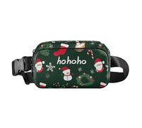 Winter Cute Snowman Santa Fanny Pack for Women Men, Bumbag Crossbody Waist Packs with Adjustable Strap Belt Bag for Travel Workout Hiking