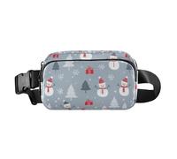 Winter Cute Snowman Theme Fanny Pack for Women Men, Bumbag Crossbody Waist Packs with Adjustable Strap Belt Bag for Travel Workout Hiking