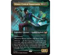 Winter, Cynical Opportunist (Borderless Foil) | Duskmourn: House of Horror Commander