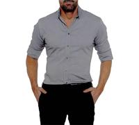 Winter Deals Men Summer T Shirt Short Sleeves Button Down Henley Oversized Linen Solid Color T-Shirts Casual Stretchy Tee Gym Office Blouse Holiday Daily Pleated Tank Grey