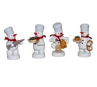 Winter Decoration Snowman Baker Quartet Height 8Cm NEW Snow Ice Man