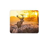 Winter Deer Mouse Mat Pad Sunrise Stag Animal Xmas Computer PC #8110