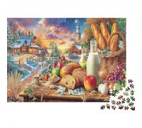 Winter Dessert Adult Jigsaws 1000 Piece Bread And Fruits Display Impossible Difficult Puzzle | Educational Decompression Game 52x38cm/1000pcs