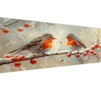 Winter Diamond Art Bird Diamond Painting Kits Adults, DIY Full Drill Cross Stitch Kits for Adults, Crystal Art Kit for Home Wall Decor, Creative Hobby Gift & Stress Relief, 50x100cm 20x40 Inch Y1-531