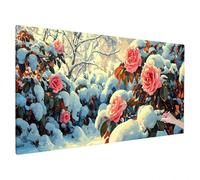 Winter Diamond Art Kits Adults, 5D Diamond Painting Flower 2025 Design New, Square Full Drill Crystal Art Kit, DIY Cross Stitch Painting Set for Gifts and Christmas Home Room Decor 180x80cm Z-18