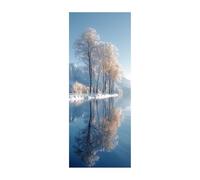 Winter Diamond Art Kits Adults, 5D DIY Diamond Painting Landscape Full Drill kits, Crystal Art Rhinestone Embroidery Cross Stitch Crafts Paint by Numbers 30 x 12in for Autumn Decorations Room ZSDH3574