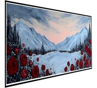 Winter Diamond Art Kits Adults, Diamond Painting Mountain Crystal Art and Crafts for Adults Beginners, DIY 5D Square Rhinestone Embroidery Gem Piantings, Home Decor, Gifts for Women 25X60cm w-4852