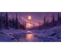 Winter Diamond Art Landscape Diamond Painting Kits for Adults Beginner 5D DIY Full Round Drill Cross Stitch Kits for Adults Arts and Crafts for Bedroom Decor, Home Decor, Gifts 100 * 300CM -bby2603F4
