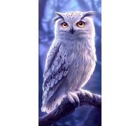 Winter Diamond Painting Kits for Adults, 5D Owl Large Diamond Art with Square Drill Full Drill Gem Art Big Painting Set for Beginner, DIY Mosaic Kits for Adults for Home Wall Decor 80x160cm, Model958