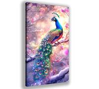 Winter Diamond Painting Kits for Adults,Diamond Art Peacock Pattern Full Drill 5D DIY Crystal Art Paint by Numbers for Adults,Large Dimond Painting 12x24inch Canvas for Home Room Wall Decor,Y526Z