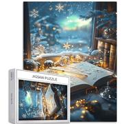 Winter Diary 1000 Piece Jigsaw Puzzles for Adults Christmas Fantasy Atmosphere Art Jigsaw Puzzle Colorful DIY Puzzles for Home Decoration Gifts Family Puzzle Perfect for Game Nights 50×70cm