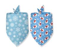 Winter Dog Bandana 2 Pack Funny Winter Holiday Dog Bandanas Thanksgiving Christmas Bandana for Dogs Lover Pet Scarf Accessories Pet Scarf for Small Medium Dogs & Cats