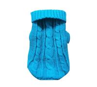 Winter Dog Cat Sweater Warm Pet Clothes Fit Fit For Chihuahua Maltese Sweater Fit Fit For Small Medium Dogs Turtleneck Knitted Yorkies Costumes(Light Blue,XXS 0.5-1.5KG)