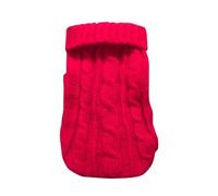 Winter Dog Cat Sweater Warm Pet Clothes Fit Fit For Chihuahua Maltese Sweater Fit Fit For Small Medium Dogs Turtleneck Knitted Yorkies Costumes(Red,M 2.5-4KG)