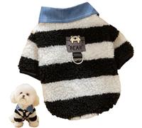 Winter Dog Clothes - Dog Clothing For Small Dogs With Bear Stripe Pattern,With Bear Stripe Pattern Pet Cold Weather Coat, Warm Outfit For Dogs, Comfortable Winter Apparel For Medium-Sized