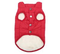 Winter Dog Coat Furry Lining Solid Color Windproof Dog Snowsuit Coat Puppy Outfit Puppy Outfit Easy To Wear