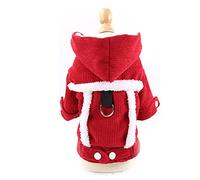 Winter Dog Coat Jacket French Bulldog Warm Pet Clothes Puppy Chihuahua Clothes for Small Meduim Large Dogs Vest Reversible (Red S code)
