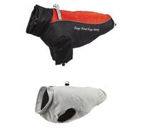 Winter Dog Coats Dogs Jacket for Cold Weather Soft Winter Coat Windproof Warm Dog Jacket Dog Snowsuit Waterproof Pet Dog Harness Vest for Small Medium Extra Large Dogs(Black red,XL-bust60cm)