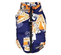 Winter Dog Coats Dogs Jacket for Cold Weather Soft Winter Coat Windproof Warm Dog Jacket Dog Snowsuit Waterproof Pet Dog Harness Vest for Small Medium Extra Large Dogs(Blue-Orange,XL)