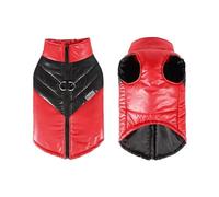 Winter Dog Coats Dogs Jacket for Cold Weather Soft Winter Coat Windproof Warm Dog Jacket Dog Snowsuit Waterproof Pet Dog Harness Vest for Small Medium Extra Large Dogs(Red-black3,XL-Bust 50cm)