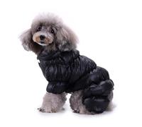 Winter Dog Coats Dogs Jacket for Cold Weather Soft Winter Coat Windproof Warm Dog Jacket Dog Snowsuit Waterproof Pet Dog Harness Vest for Small Medium Extra Large Dogs(Black,S)