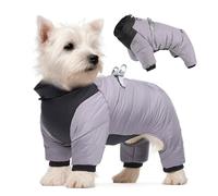 Winter Dog Coats Dogs Jacket for Cold Weather Soft Winter Coat Windproof Warm Dog Jacket Dog Snowsuit Waterproof Pet Dog Harness Vest for Small Medium Extra Large Dogs(Grey,XL)