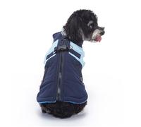 Winter Dog Coats Dogs Jacket for Cold Weather Soft Winter Coat Windproof Warm Dog Jacket Dog Snowsuit Waterproof Pet Dog Harness Vest for Small Medium Extra Large Dogs(DZ289-dark Blue,S)