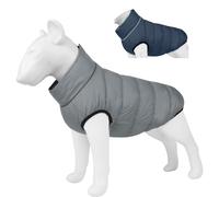 Winter Dog Coats Dogs Jacket for Cold Weather Soft Winter Coat Windproof Warm Dog Jacket Dog Snowsuit Waterproof Pet Dog Harness Vest for Small Medium Extra Large Dogs(Grey-Blue,XL)
