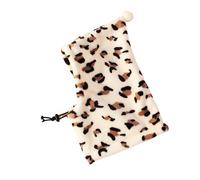 Winter Dog Hat - 40g Soft Warm Leopard Pet Snood, Adjustable Drawstring Thermal Neck Cover, Knitted Pet Ear Warmer | Cute Cold Weather Hood for Small Dogs Cats Rabbits Chinchillas Outdoor Protection