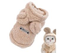 Winter Dog Hoodie Sweatshirt | Soft Cat Winter Sweater,Cold Weather Cat Puppy Sweatshirt, Cute Bunny Ear Warm Dog Sweater for Cats Dogs