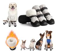 Winter Dog Snow Boots with Warm Wool Lining, Dog Shoes for Large Small Medium Dogs, Dog Booties and Paw Protectors, Anti-Slip Dog Shoes with Reflective for Snow, Hardwood Floors, Hiking (Size 3)